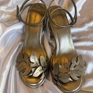 FARM Rio Gold Leaf Sandals